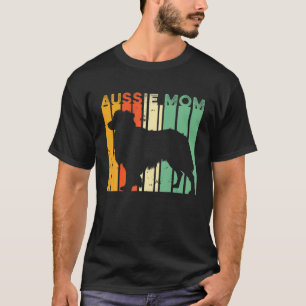 Retro Aussie Mum Vintage Cute Australian Shepherd T-Shirt