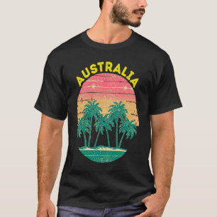 Retro Australia Vacation Souvenir Palm Tree T-Shirt