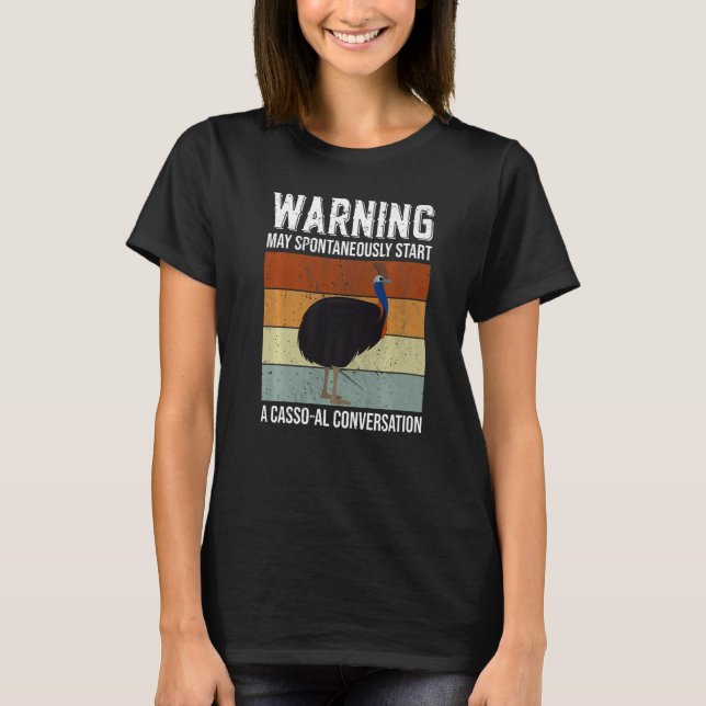 Retro Australian Cassowary Pun Vintage Cassowaries T-Shirt (Front)
