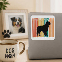 Retro Australian Shepherd Silhouette 