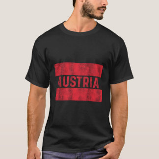 Retro Austrian Flag Vintage Austria Men Women Kids T-Shirt