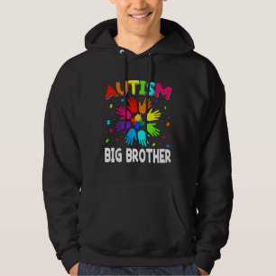 Retro Autism Awareness Usa Flag Big Brother Suppor Hoodie