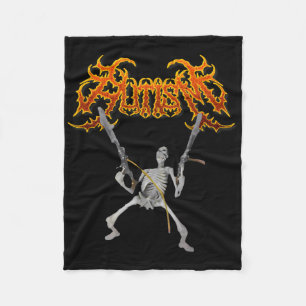 Retro Autism Skeleton Meme Funny Men  Fleece Blanket