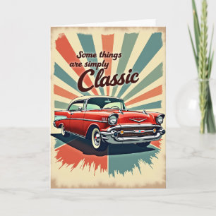 Retro Auto Art Birthday Card