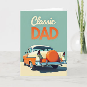 Retro Auto Dads Day Card