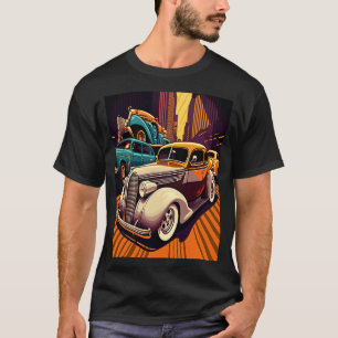 Retro Automobile Classic Car Fans Pop Style Vintag T-Shirt