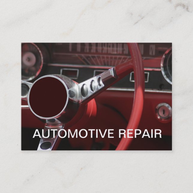 Retro Automotive Business Card (Front)