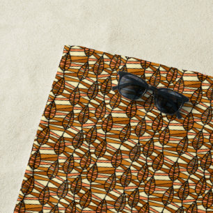 Retro Autumn Beach Towel