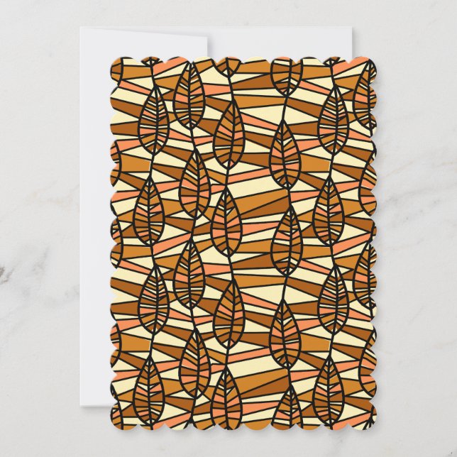 Retro Autumn Flat Greeting Card (Front)