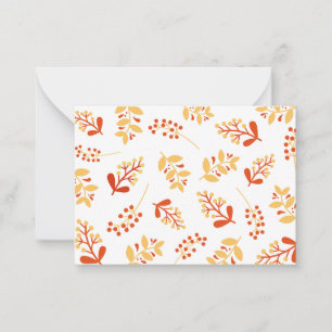 Retro Autumn Florals 2 Note Card