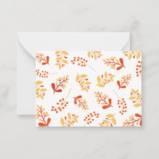 Retro Autumn Florals 2 Note Card