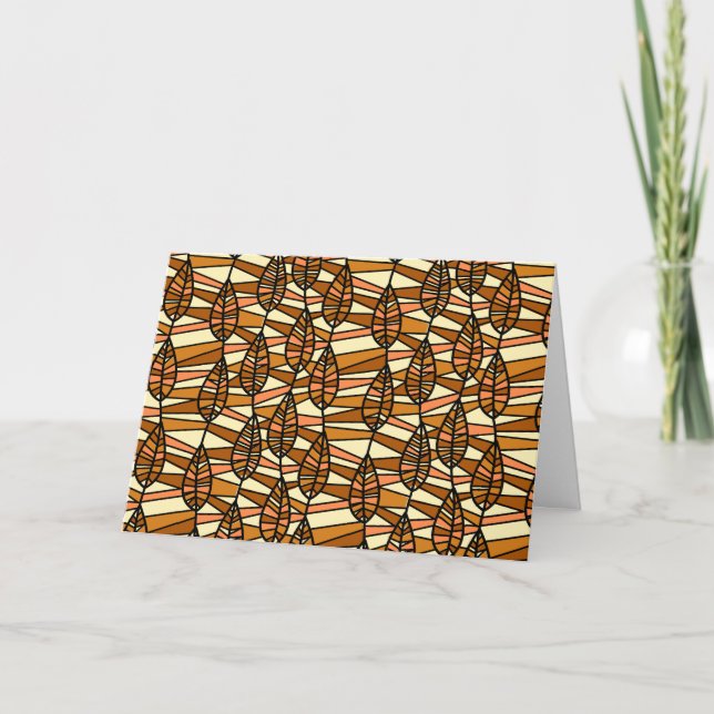 Retro Autumn Greeting Card (Blank) (Front)