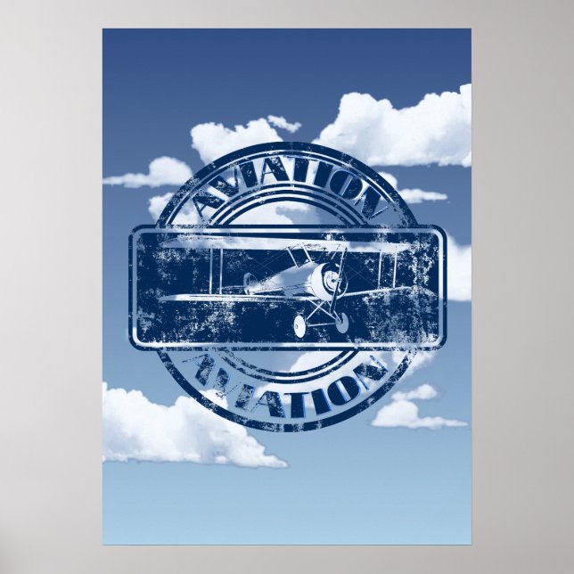 Retro Aviation Art Poster (Front)