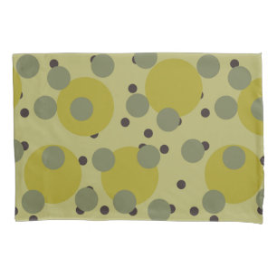 Retro Avocado Dream 1970s Atomic Circles Pillowcase
