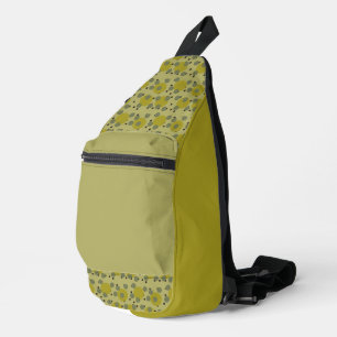 Retro Avocado Dream 1970s Atomic Circles Sling Bag