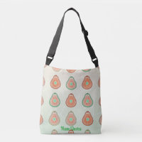 Retro Avocado Pattern – Peach and Mint Green