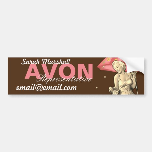 Retro Avon Representative  Bumper Sticker (Front)