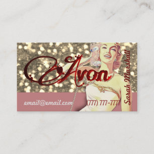 Retro Avon Representative  Business Card