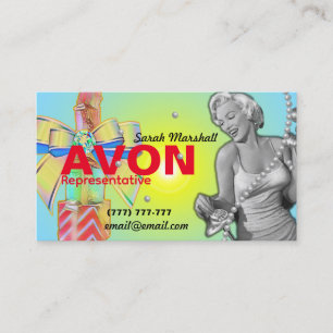 Retro Avon Representative  Business Card