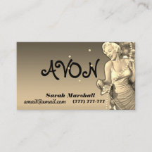 Retro Avon Representative  Business Card
