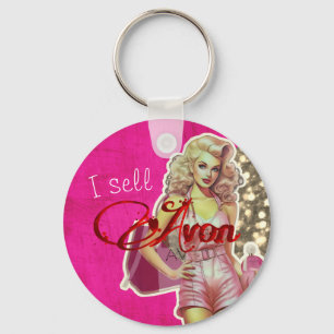Retro Avon Representative   Key Ring