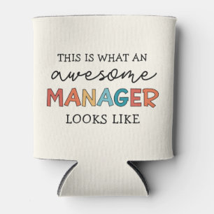 Retro Awesome Manager Funny Can Cooler