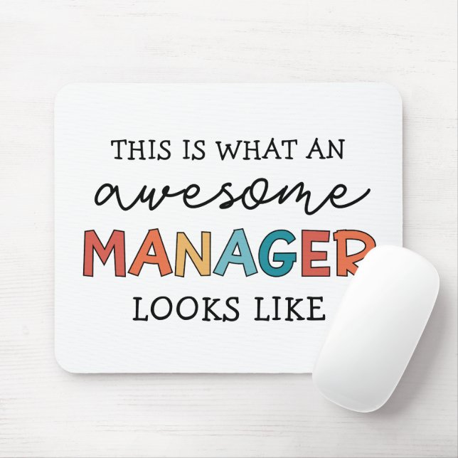 Retro Awesome Manager Funny Mouse Pad (With Mouse)