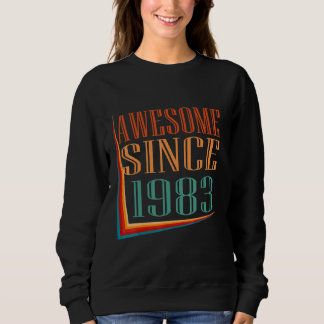 Retro Awesome Since 1983 39th Birthday Sweatshirt