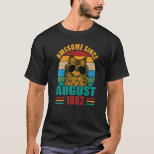 Retro Awesome Since August 1982 40th Birthday 40 Y T-Shirt