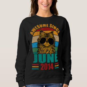 Retro Awesome Since June 2014 8th Birthday 8 Years Sweatshirt