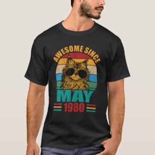 Retro Awesome Since May 1980 42Nd Birthday 42 Year T-Shirt