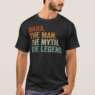 Retro Baba The Man Myth Legend Daddy Grandpa T-Shirt