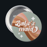 Retro Babesmaid Bridesmaid Pin<br><div class="desc">Elevate your bridesmaids' style with our Retro Babesmaid Bridesmaid Pin. Perfect for any wedding occasion,  this chic accessory is a thoughtful keepsake.</div>
