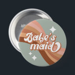 Retro Babesmaid Bridesmaid Pin<br><div class="desc">Elevate your bridesmaids' style with our Retro Babesmaid Bridesmaid Pin. Perfect for any wedding occasion,  this chic accessory is a thoughtful keepsake.</div>
