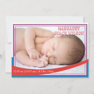 Retro Baby announcement