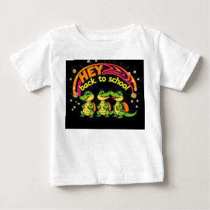 Retro Baby Crocodiles Back to School T-Shirt   Hey