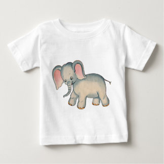 Retro Baby Elephant Baby Romper T-Shirt