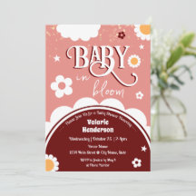 Retro Baby in Bloom Shower