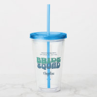 Retro Bachelorette Party Bride Squad Bridesmaid