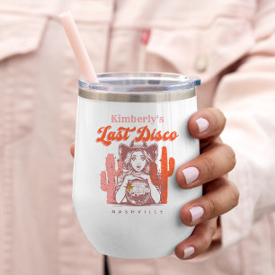 Retro Bachelorette Party Last Disco Pink Cowgirl
