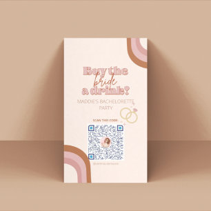 Retro Bachelorette Party Venmo QR Card