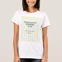 RETRO BACHELORETTE WEEKEND CLUB BLUE YELLOW DATE