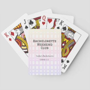 RETRO BACHELORETTE WEEKEND CLUB PINK ORANGE DATE PLAYING CARDS