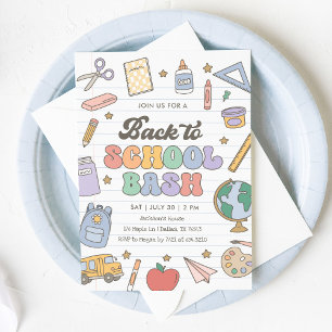 Retro Back to School Bash Invitation