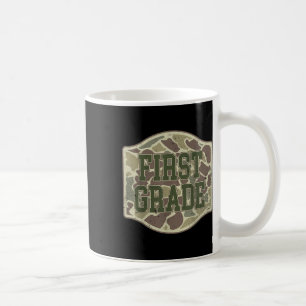 Retro Back To School Boys Old Camo First Grade Fir Coffee Mug