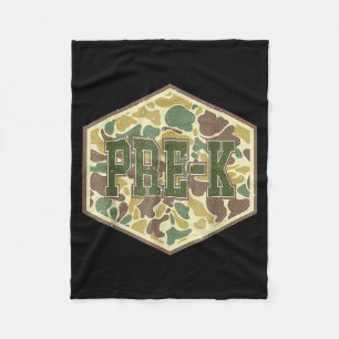 Retro Back To School Boys Old Camo Pre-k Fleece Blanket