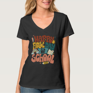 Retro Back To School Student Teacher Kid First Day T-Shirt