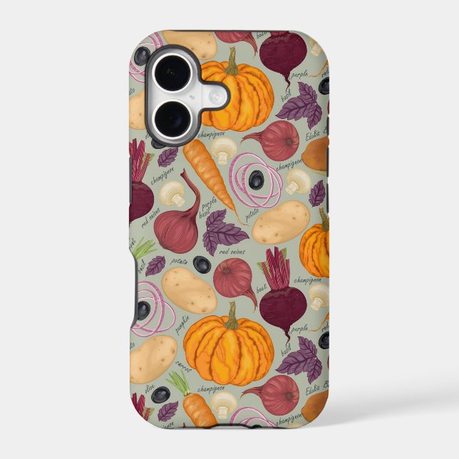 Retro background from fresh vegetables (Back)