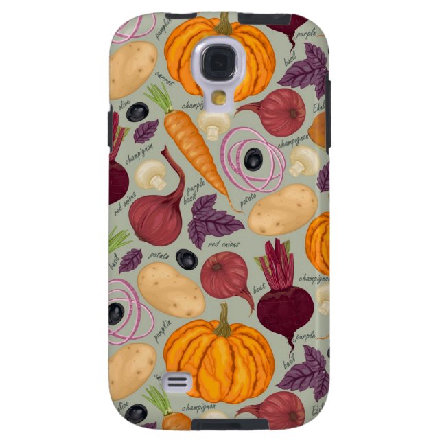 Retro background from fresh vegetables Case-Mate samsung galaxy case (Back)