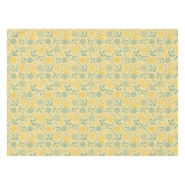 Retro background with anchor, ropes tablecloth (Front (Horizontal))